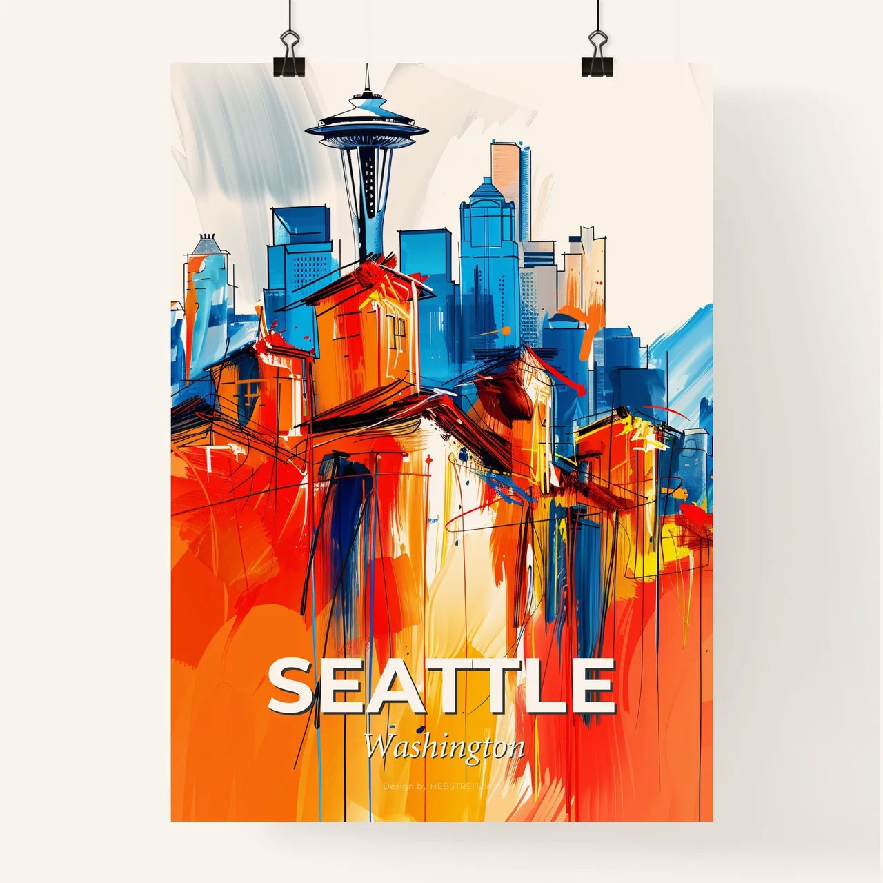 Vibrant Seattle, Washington Poster