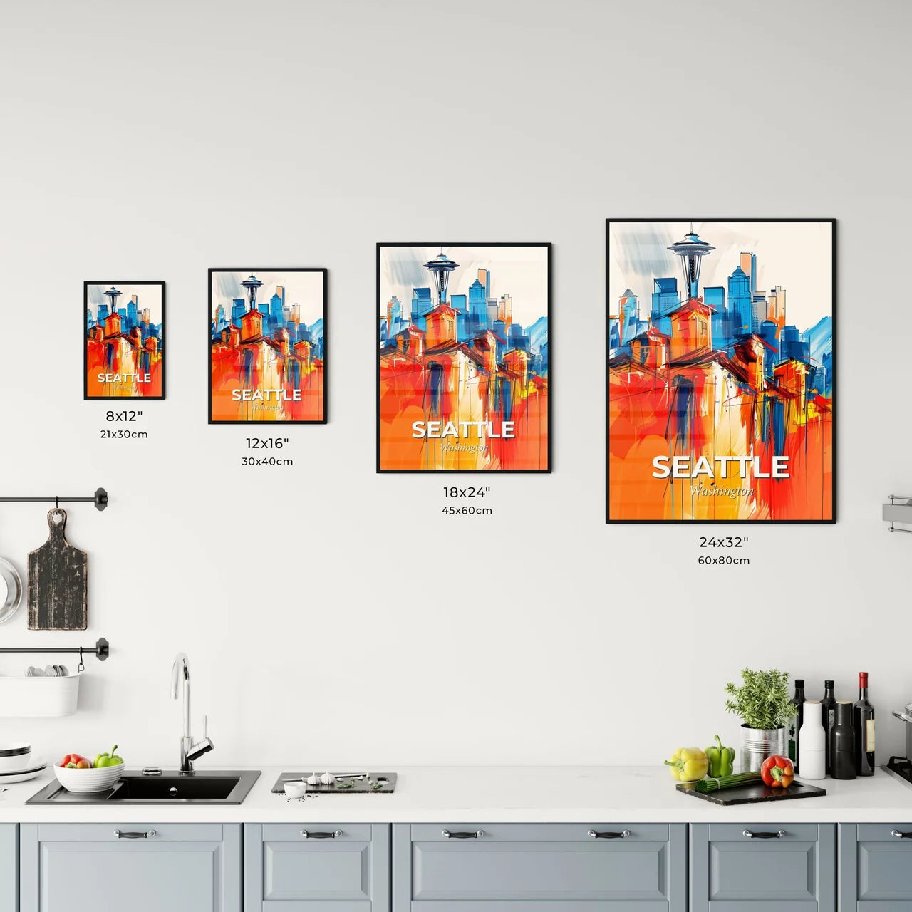 Vibrant Seattle, Washington Kitchen Art