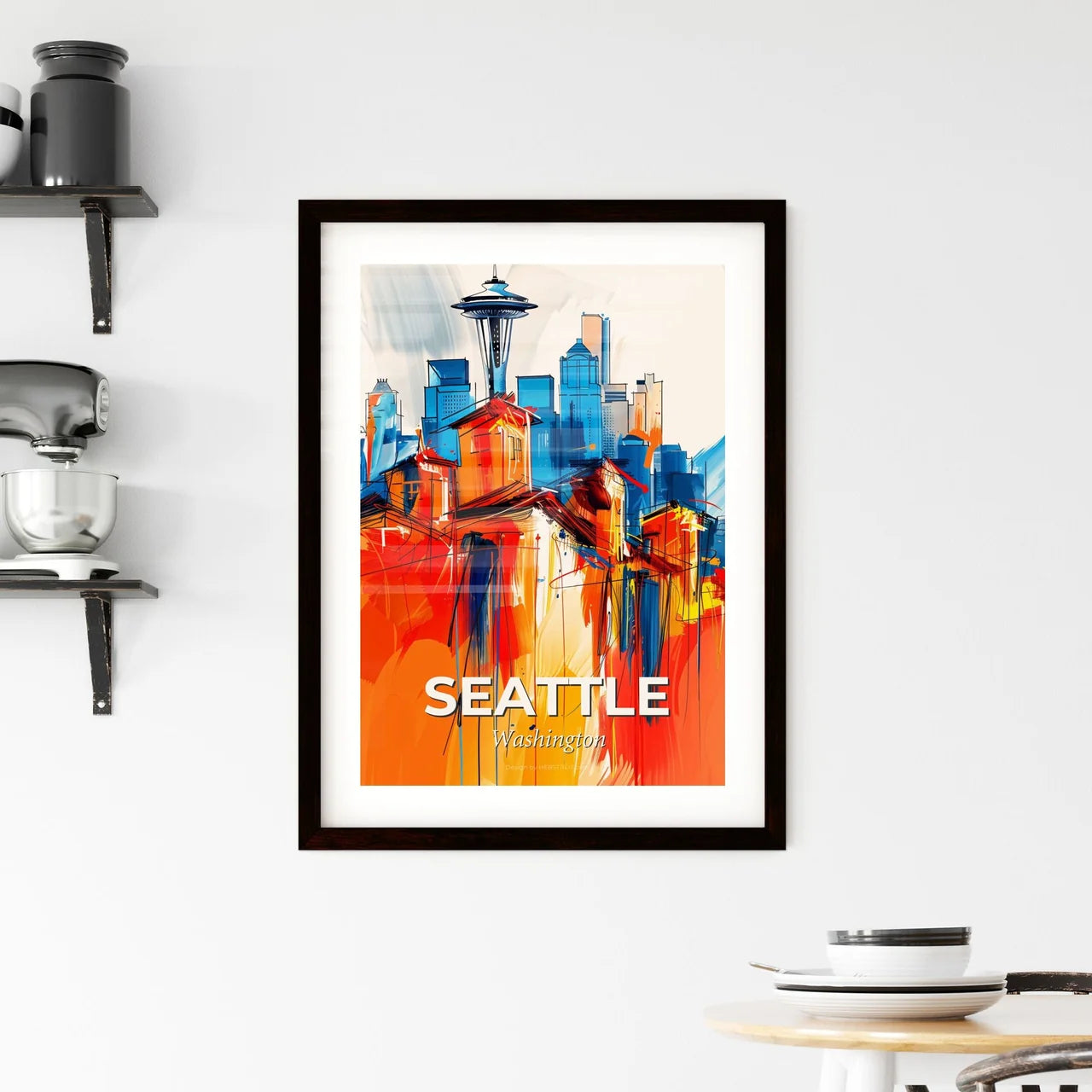 Vibrant Seattle, Washington Framed Print