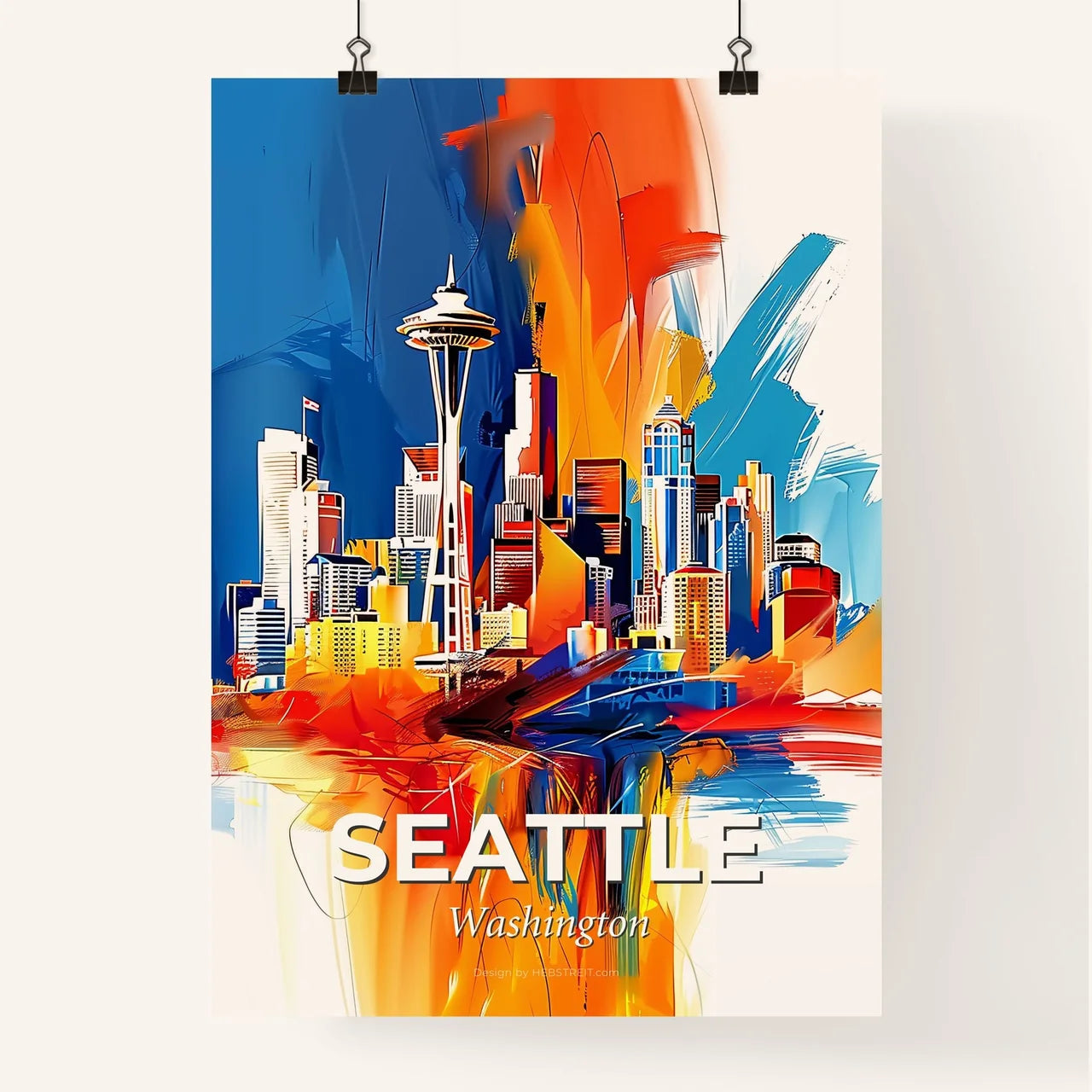 Vibrant Seattle, Washington Poster