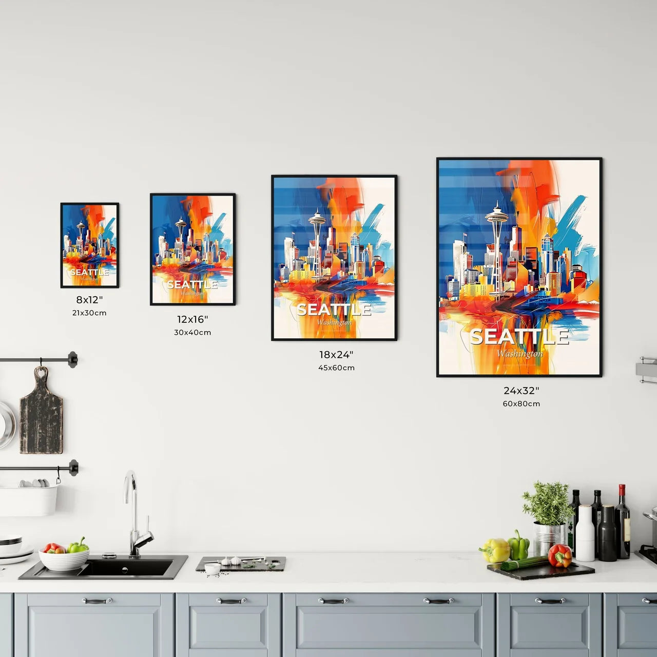 Vibrant Seattle, Washington Kitchen Art