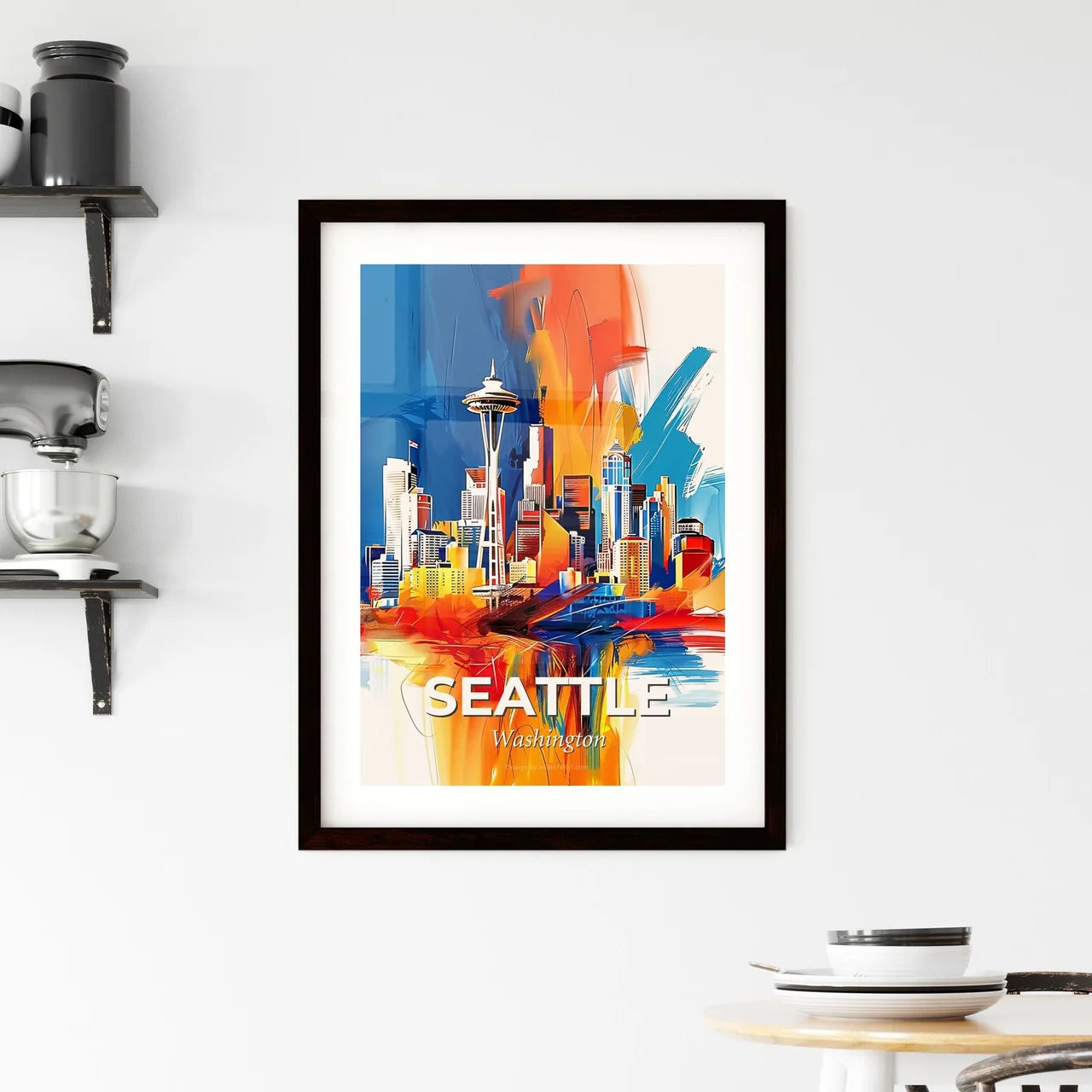 Vibrant Seattle, Washington Framed Print