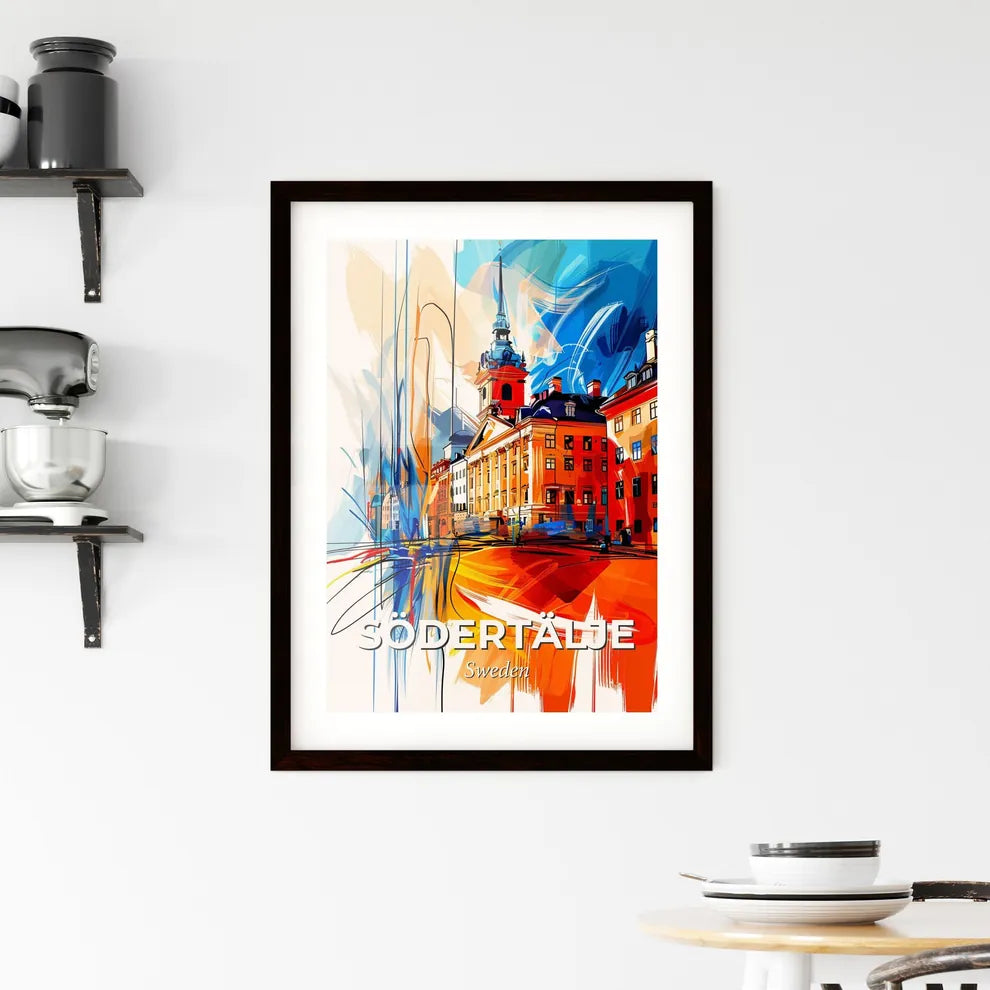 Vibrant Södertälje, Sweden Framed Print