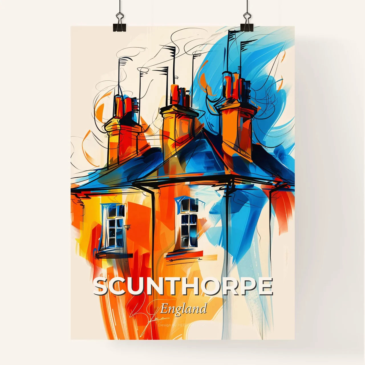 Vibrant Scunthorpe, England Poster