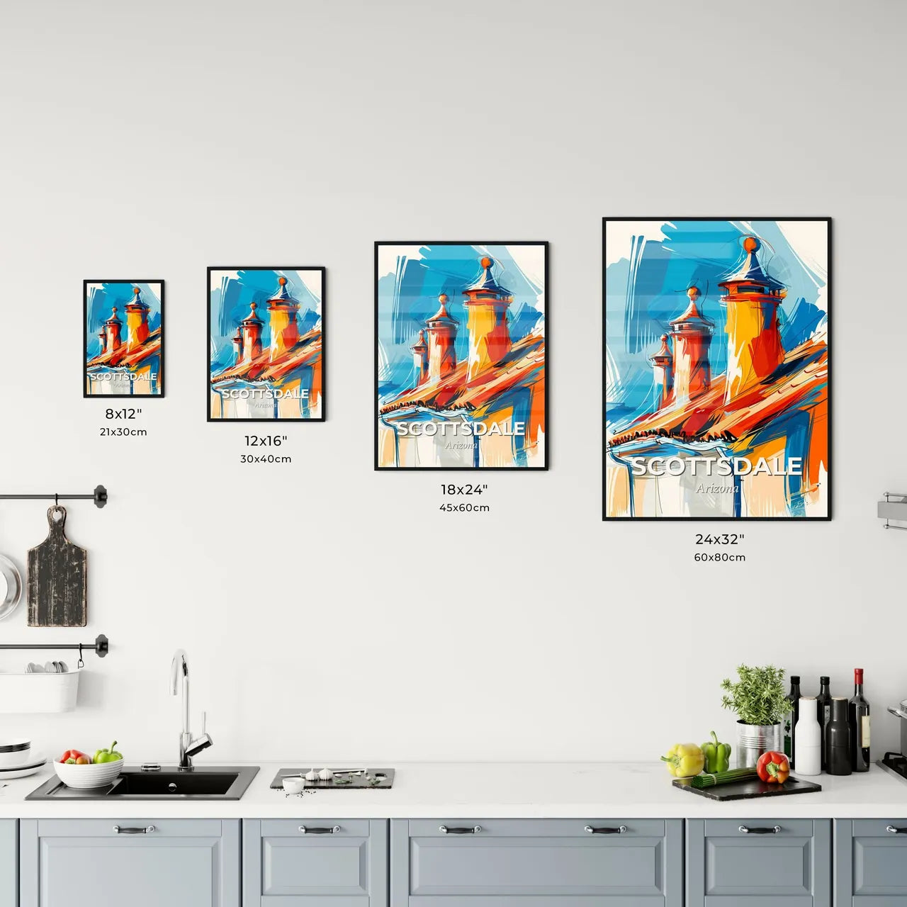 Vibrant Scottsdale, Arizona Kitchen Art