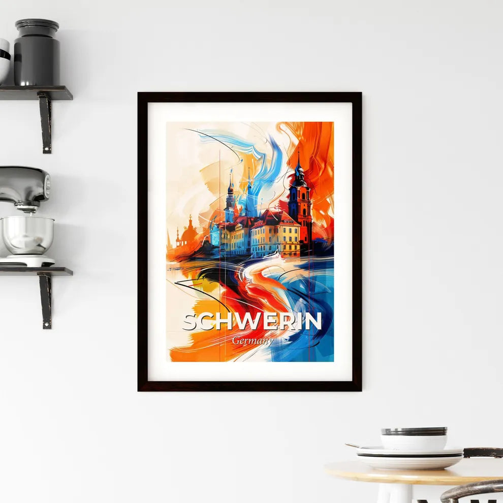 Vibrant Schwerin, Germany Framed Print