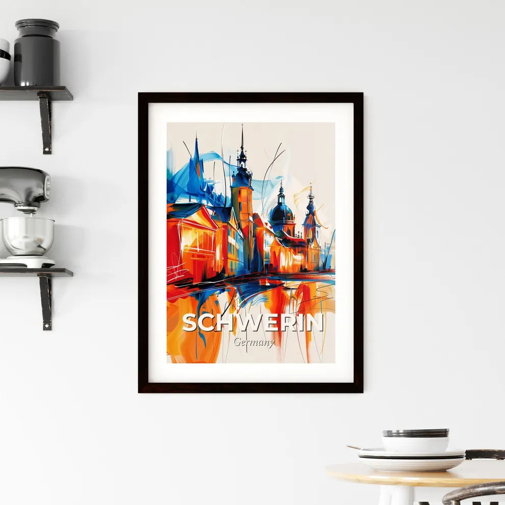 Vibrant Schwerin, Germany Framed Print