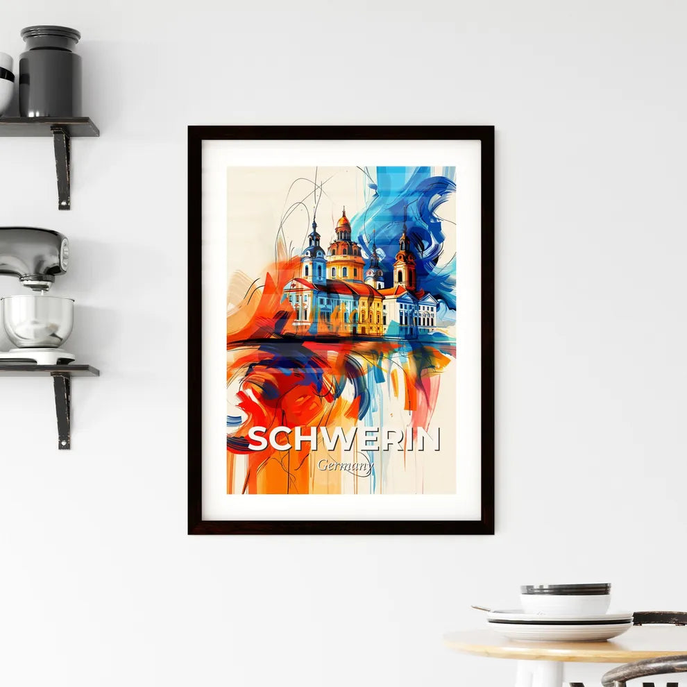 Vibrant Schwerin, Germany Framed Print