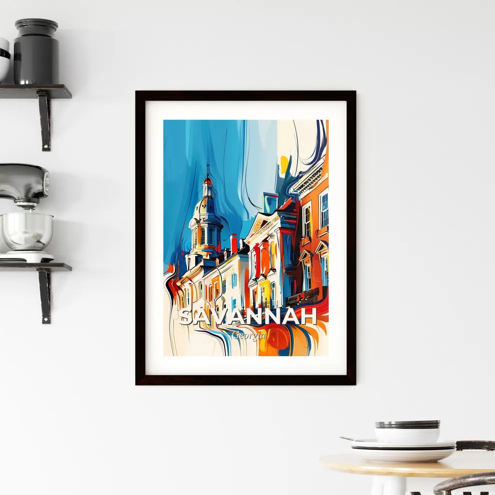 Vibrant Savannah, Georgia Framed Print