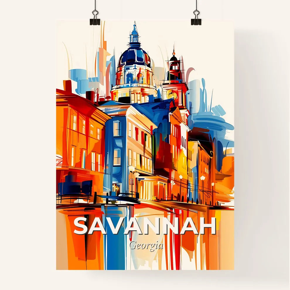 Vibrant Savannah, Georgia Poster