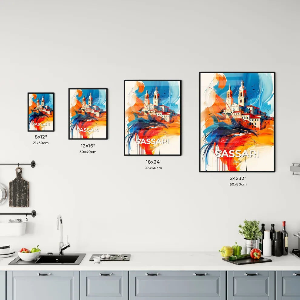 Vibrant Sassari, Italy Kitchen Art
