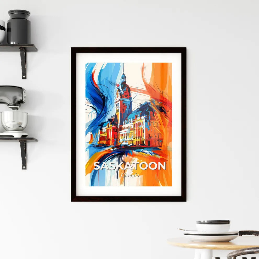 Vibrant Saskatoon, Canada Framed Print