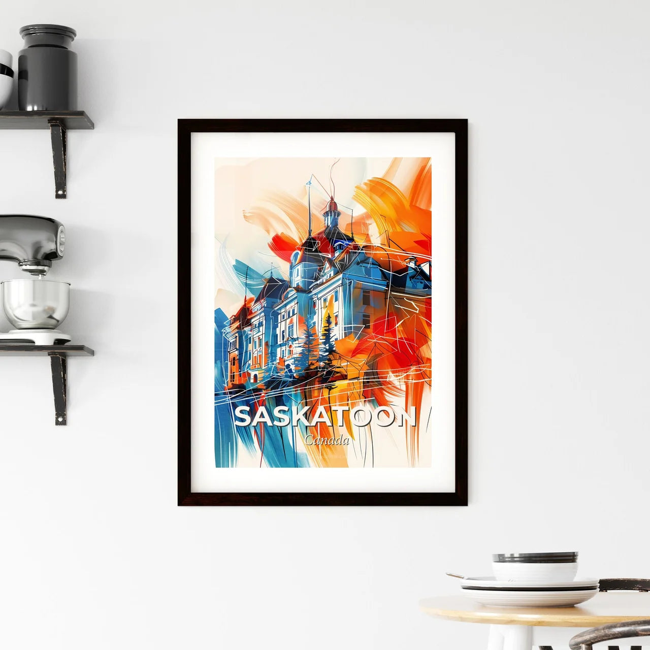Vibrant Saskatoon, Canada Framed Print