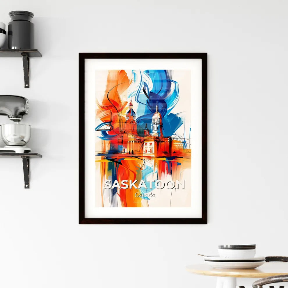 Vibrant Saskatoon, Canada Framed Print