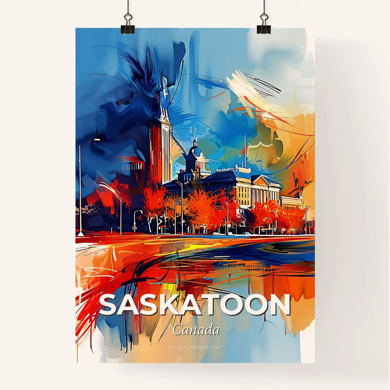 Vibrant Saskatoon, Canada Poster