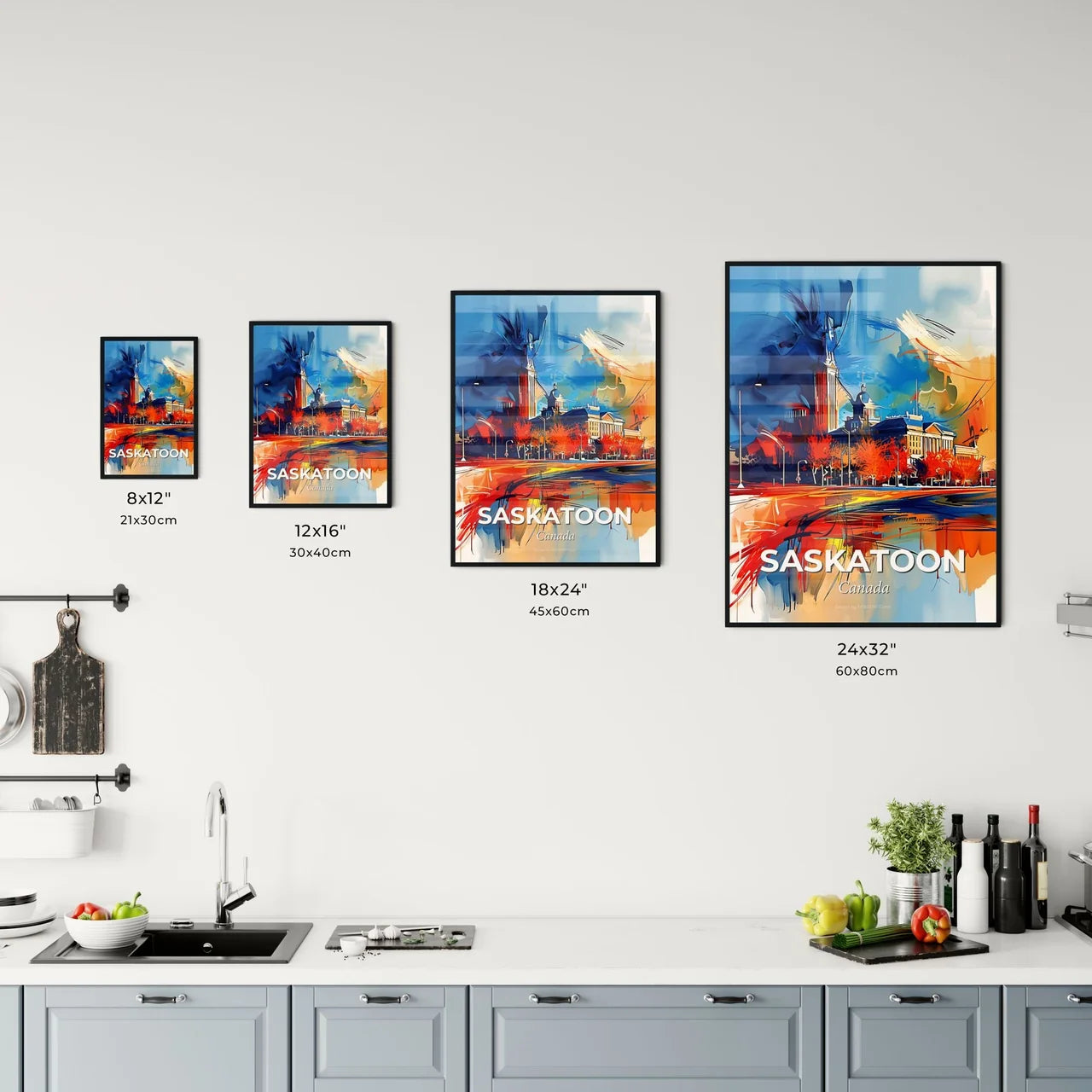 Vibrant Saskatoon, Canada Kitchen Art