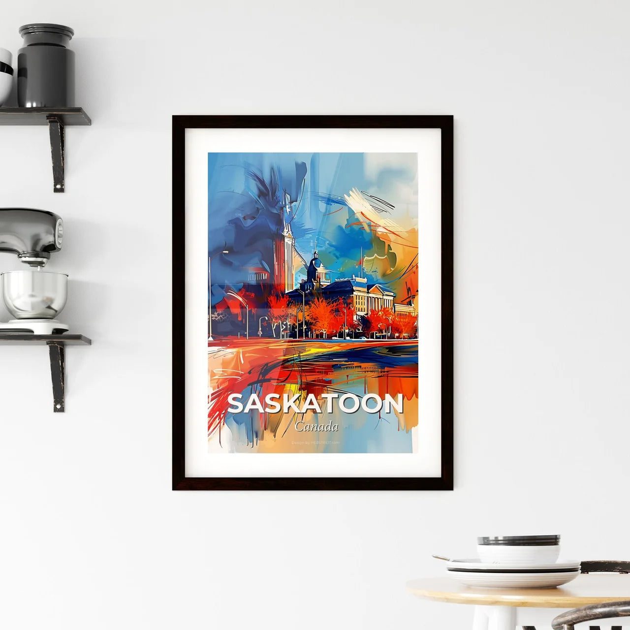 Vibrant Saskatoon, Canada Framed Print