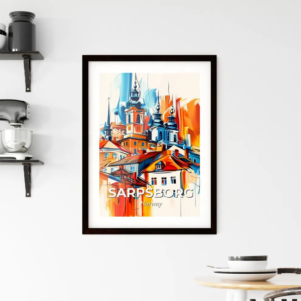 Vibrant Sarpsborg, Norway Framed Print