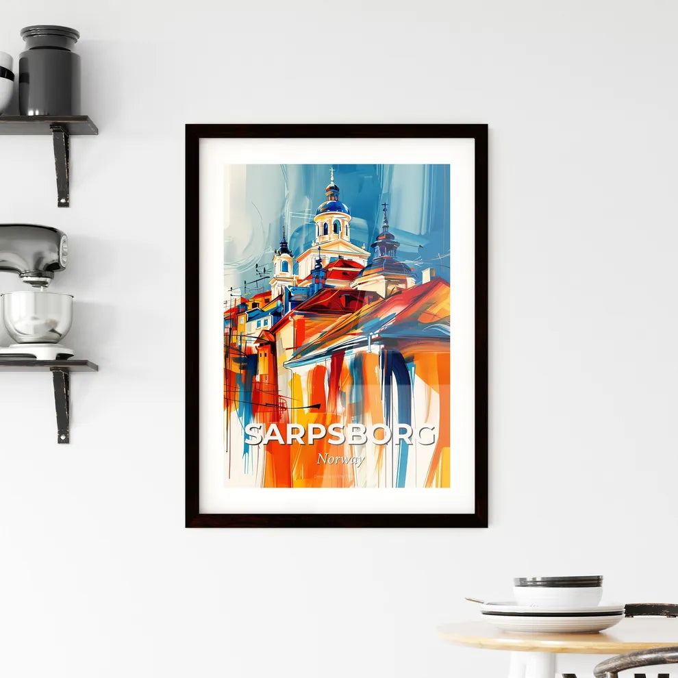 Vibrant Sarpsborg, Norway Framed Print