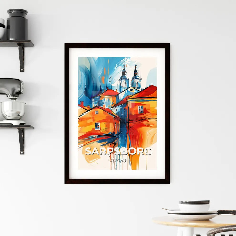 Vibrant Sarpsborg, Norway Framed Print