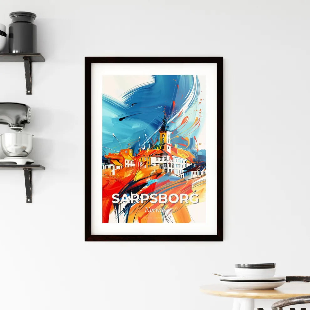 Vibrant Sarpsborg, Norway Framed Print