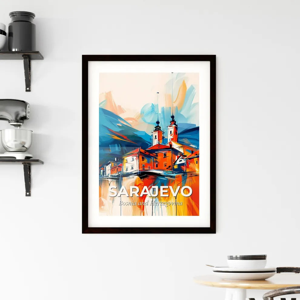Vibrant Sarajevo, Bosnia And Herzegovina Framed Print