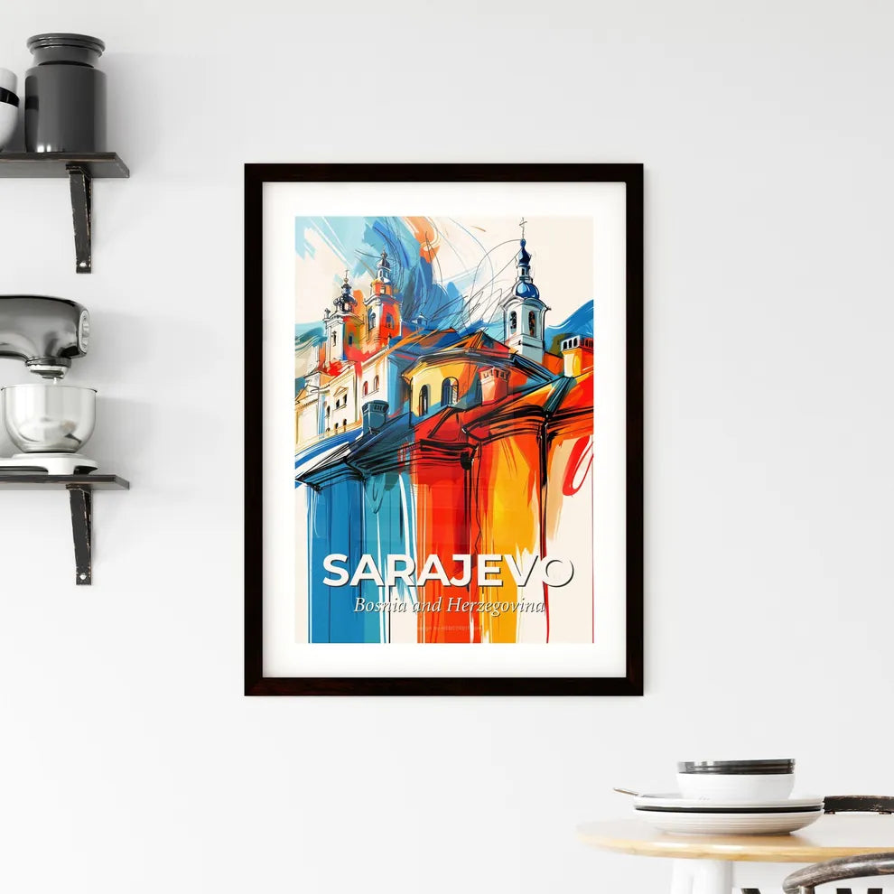 Vibrant Sarajevo, Bosnia And Herzegovina Framed Print