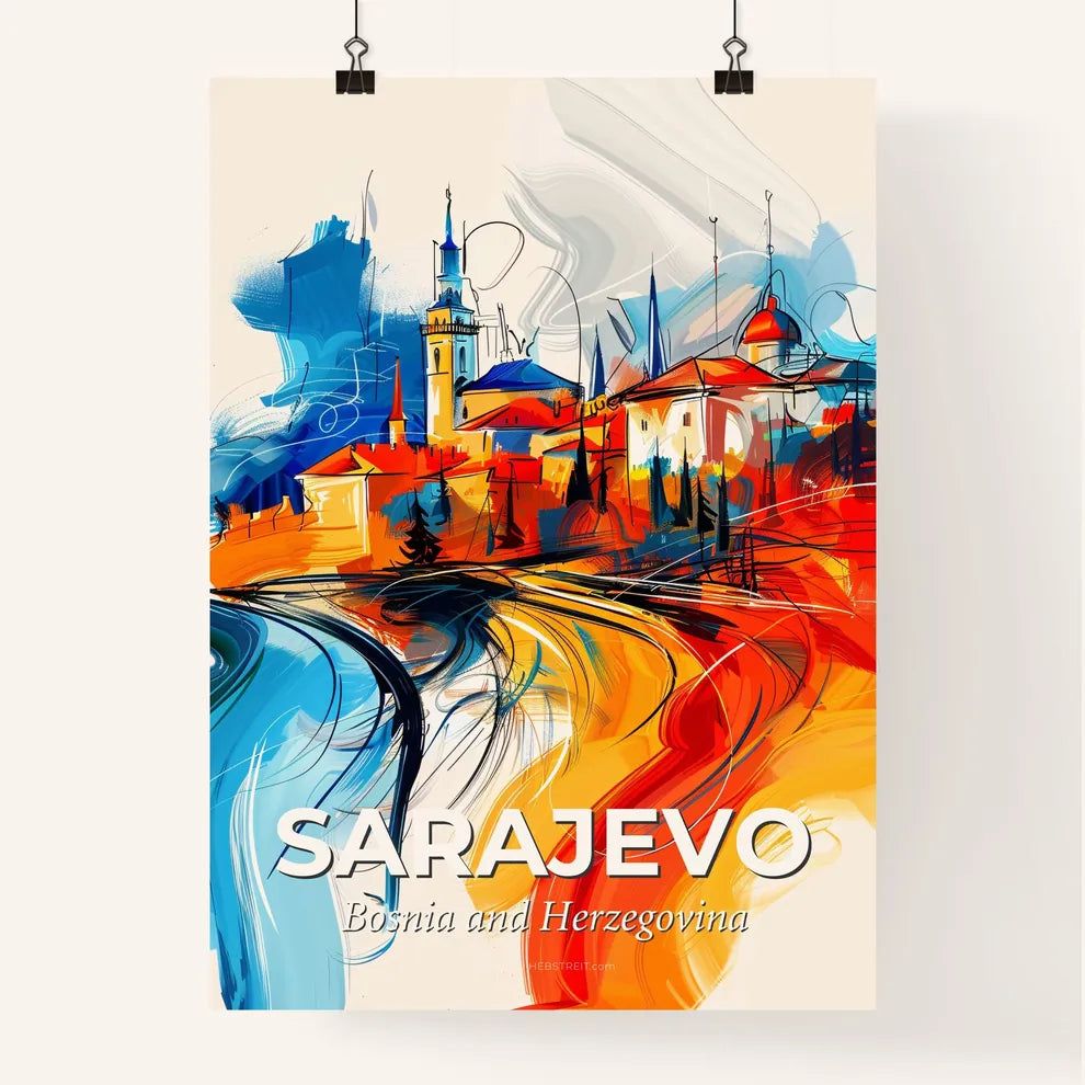 Vibrant Sarajevo, Bosnia And Herzegovina Poster