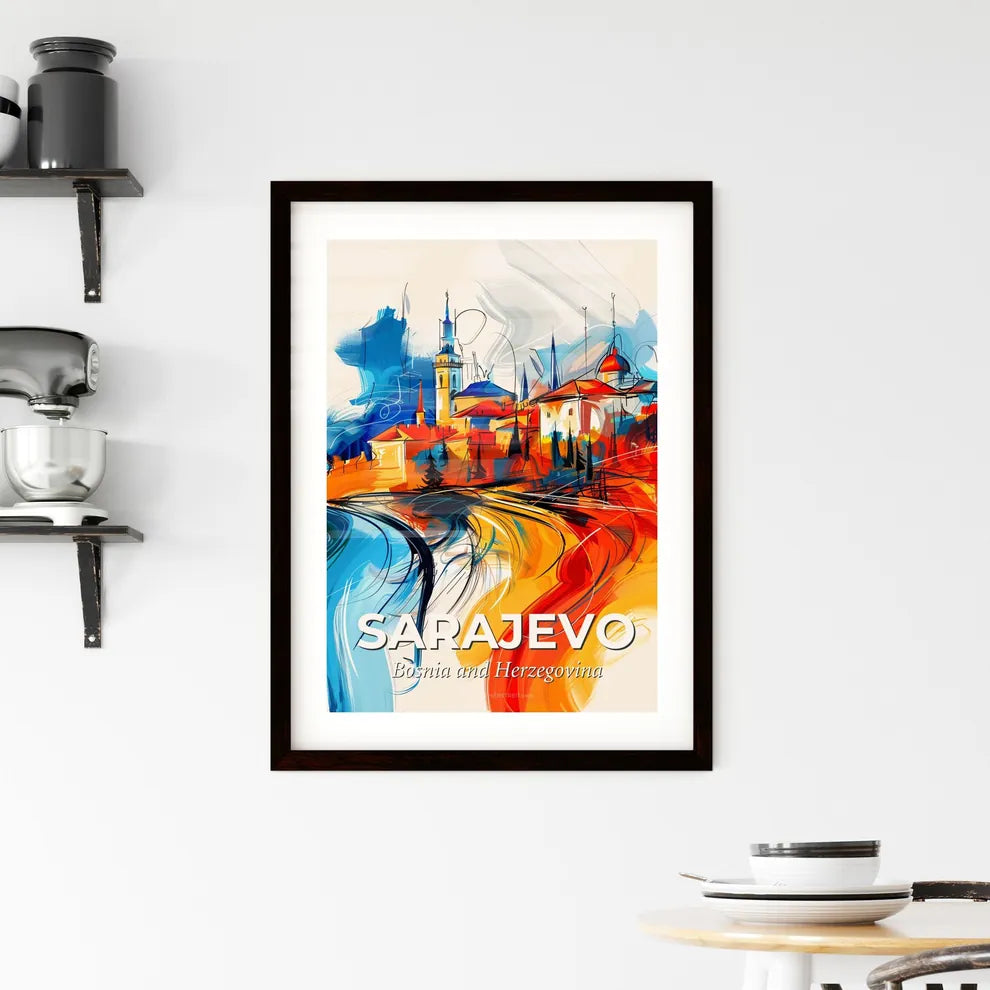 Vibrant Sarajevo, Bosnia And Herzegovina Framed Print