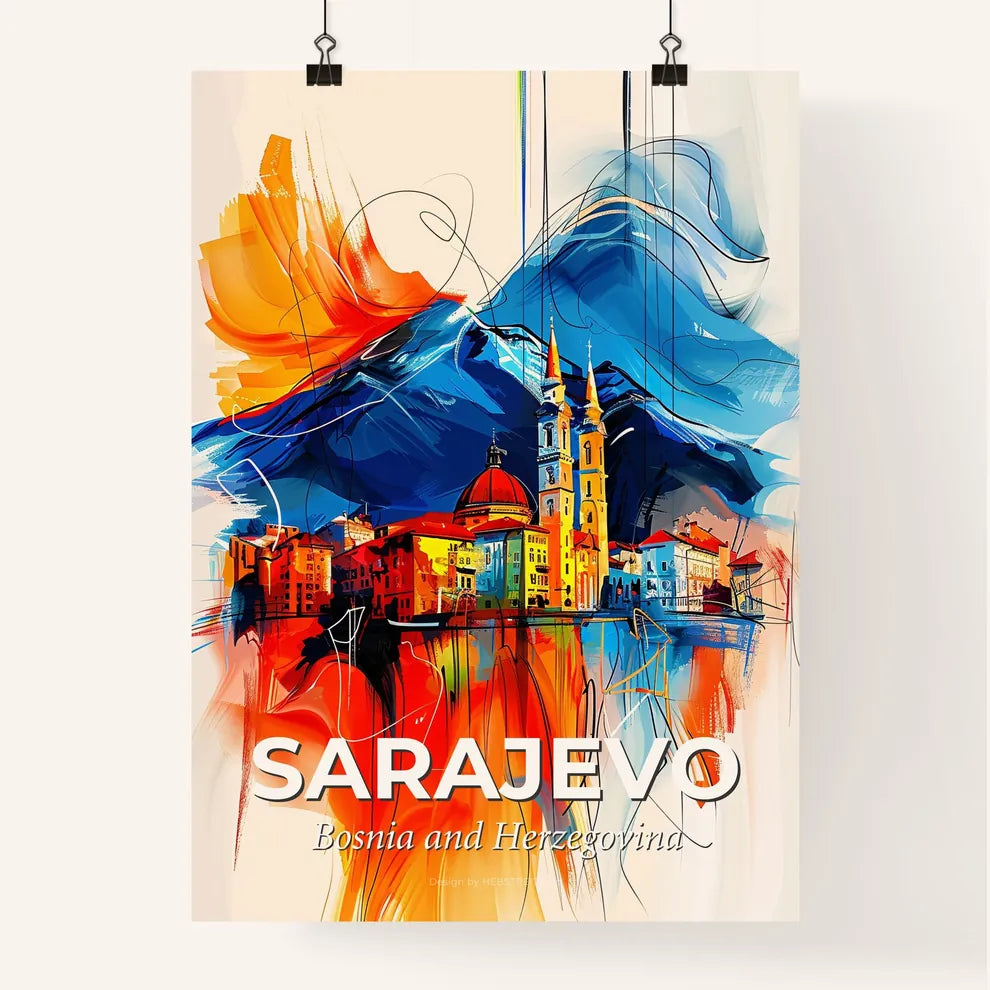 Vibrant Sarajevo, Bosnia And Herzegovina Poster