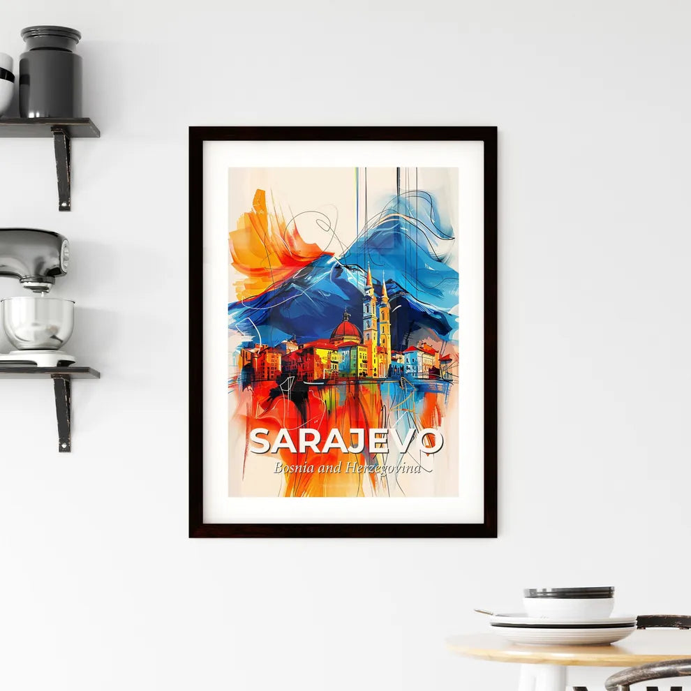 Vibrant Sarajevo, Bosnia And Herzegovina Framed Print