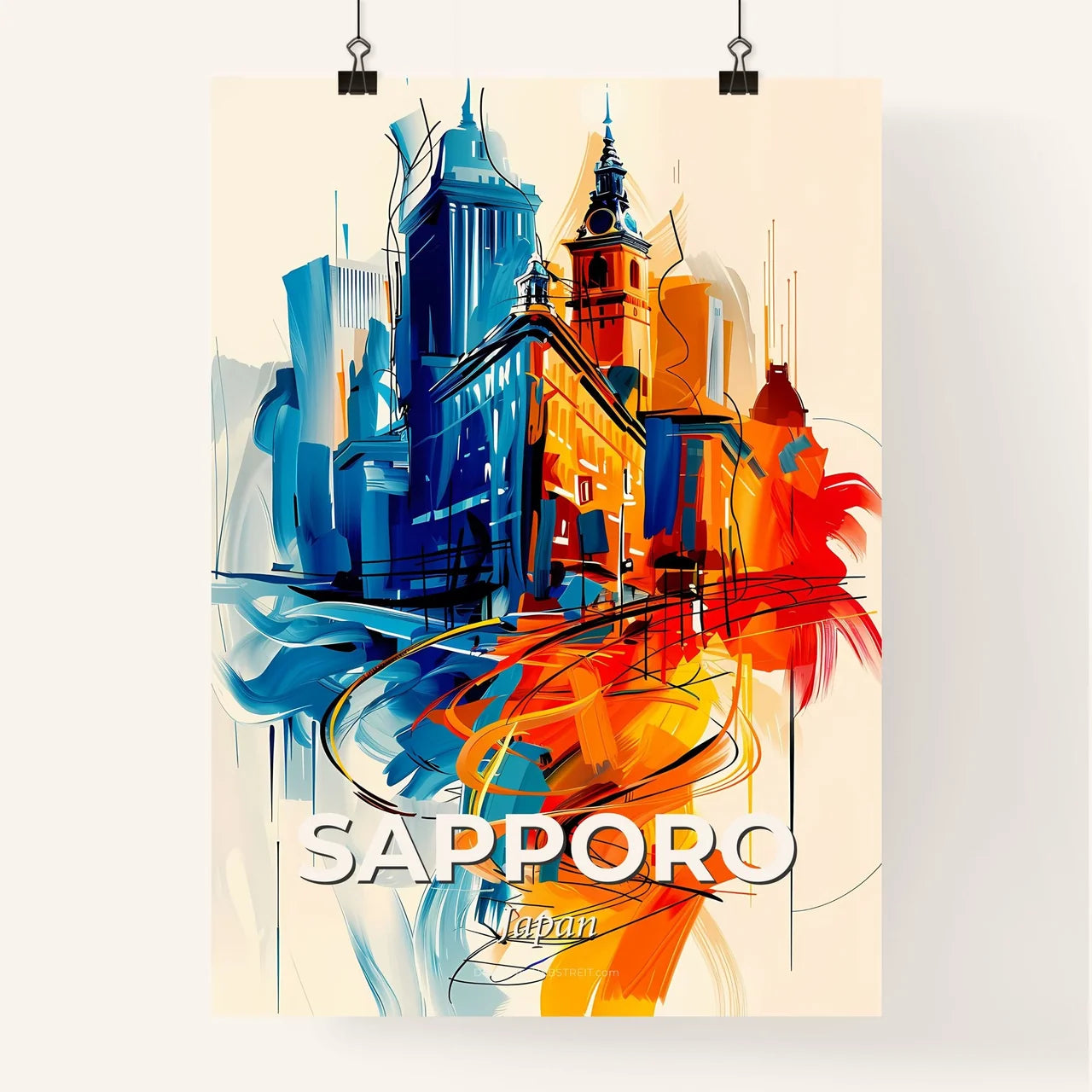 Vibrant Sapporo, Japan Poster