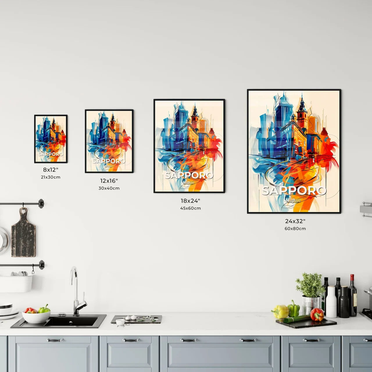 Vibrant Sapporo, Japan Kitchen Art