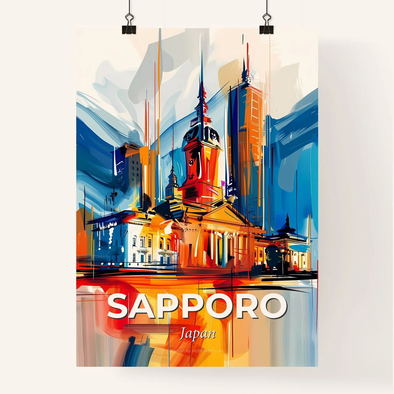 Vibrant Sapporo, Japan Poster