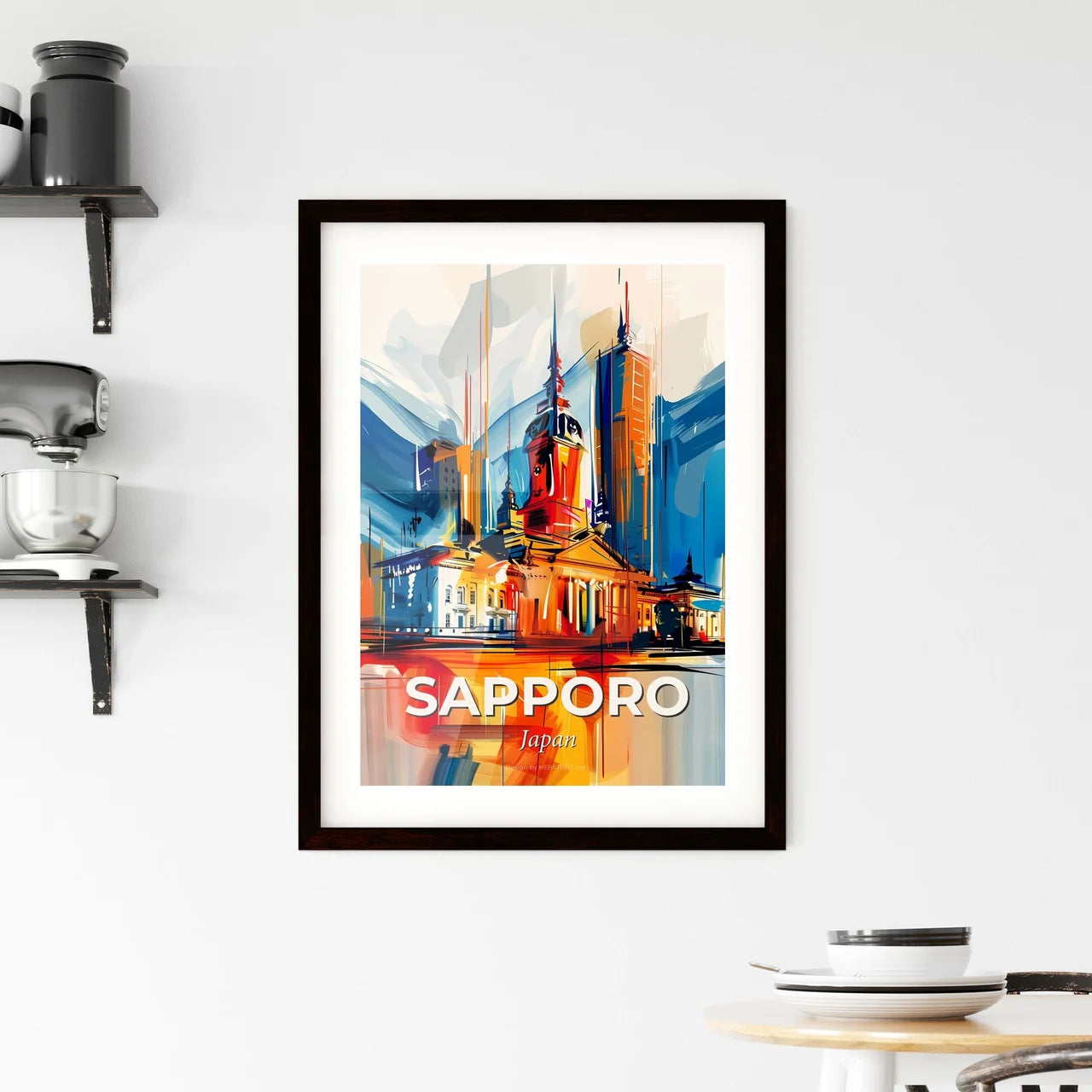 Vibrant Sapporo, Japan Framed Print