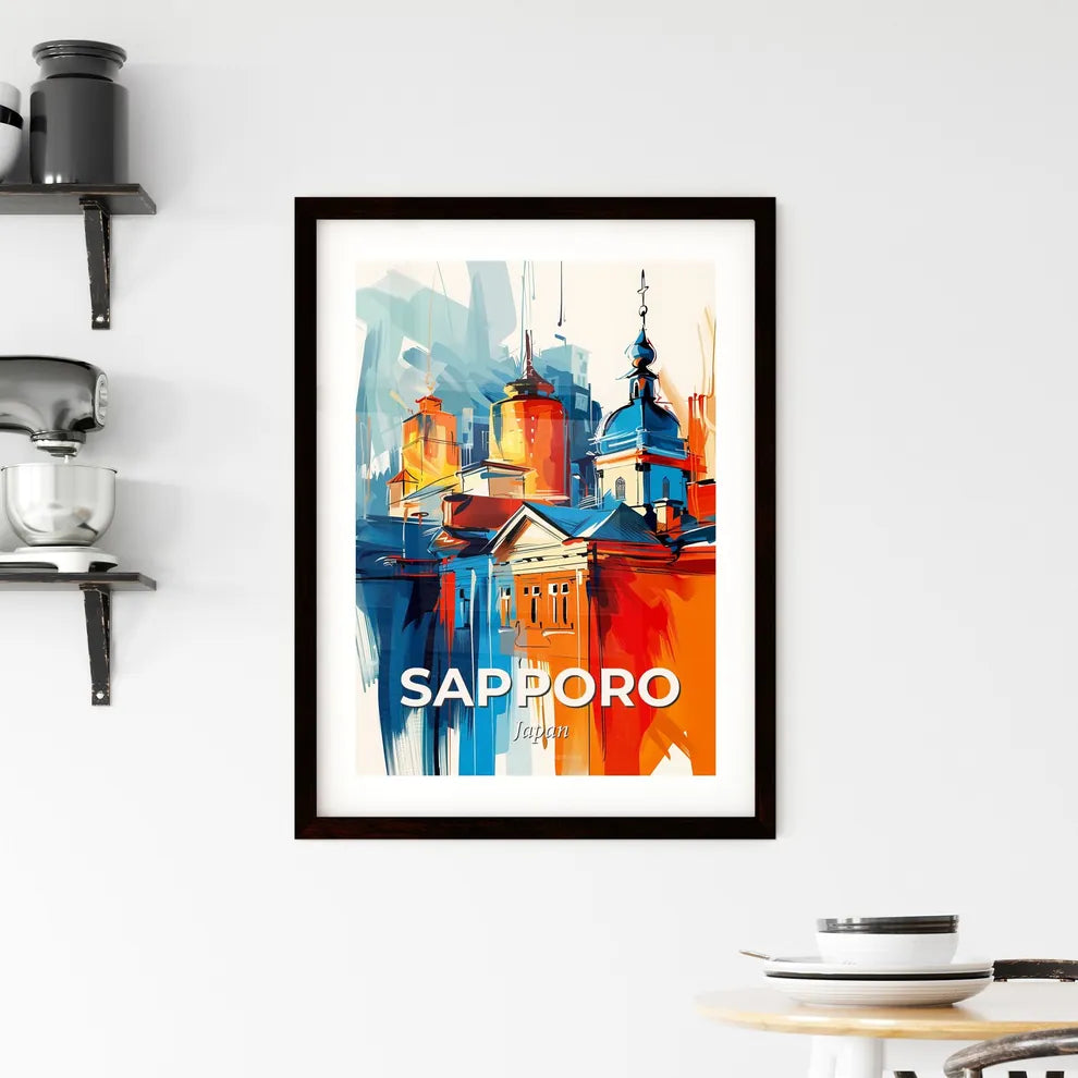 Vibrant Sapporo, Japan Framed Print