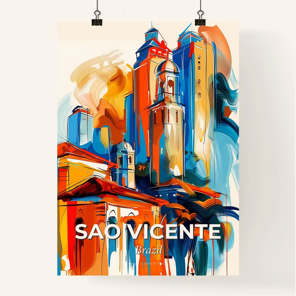 Vibrant Sao Vicente, Brazil Poster