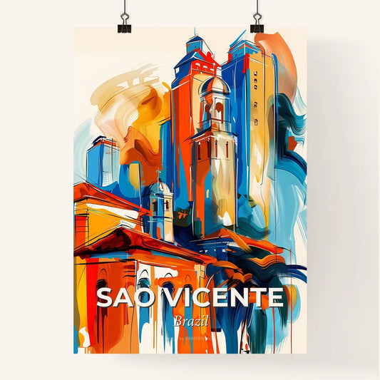 Vibrant Sao Vicente, Brazil Poster
