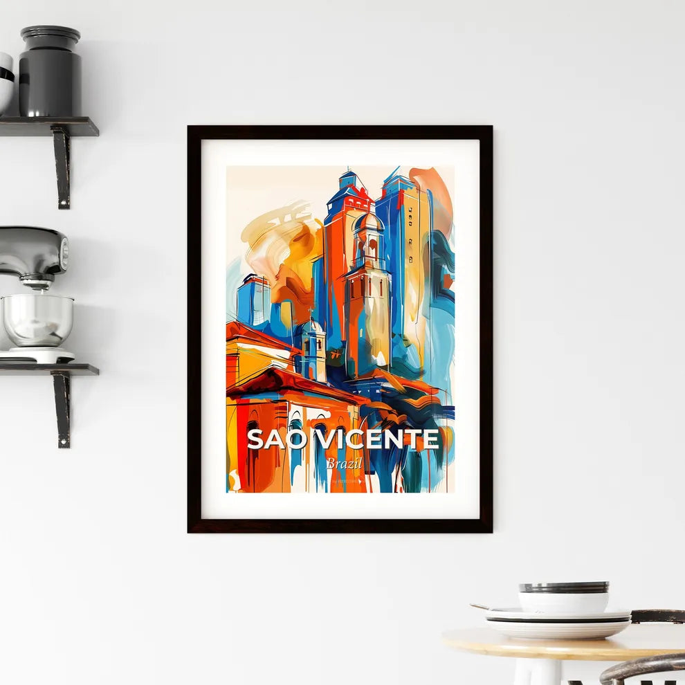 Vibrant Sao Vicente, Brazil Framed Print