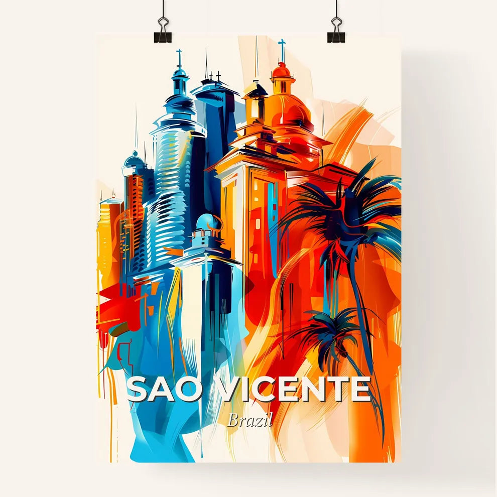 Vibrant Sao Vicente, Brazil Poster