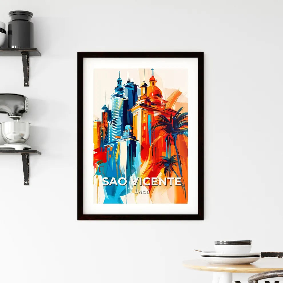 Vibrant Sao Vicente, Brazil Framed Print