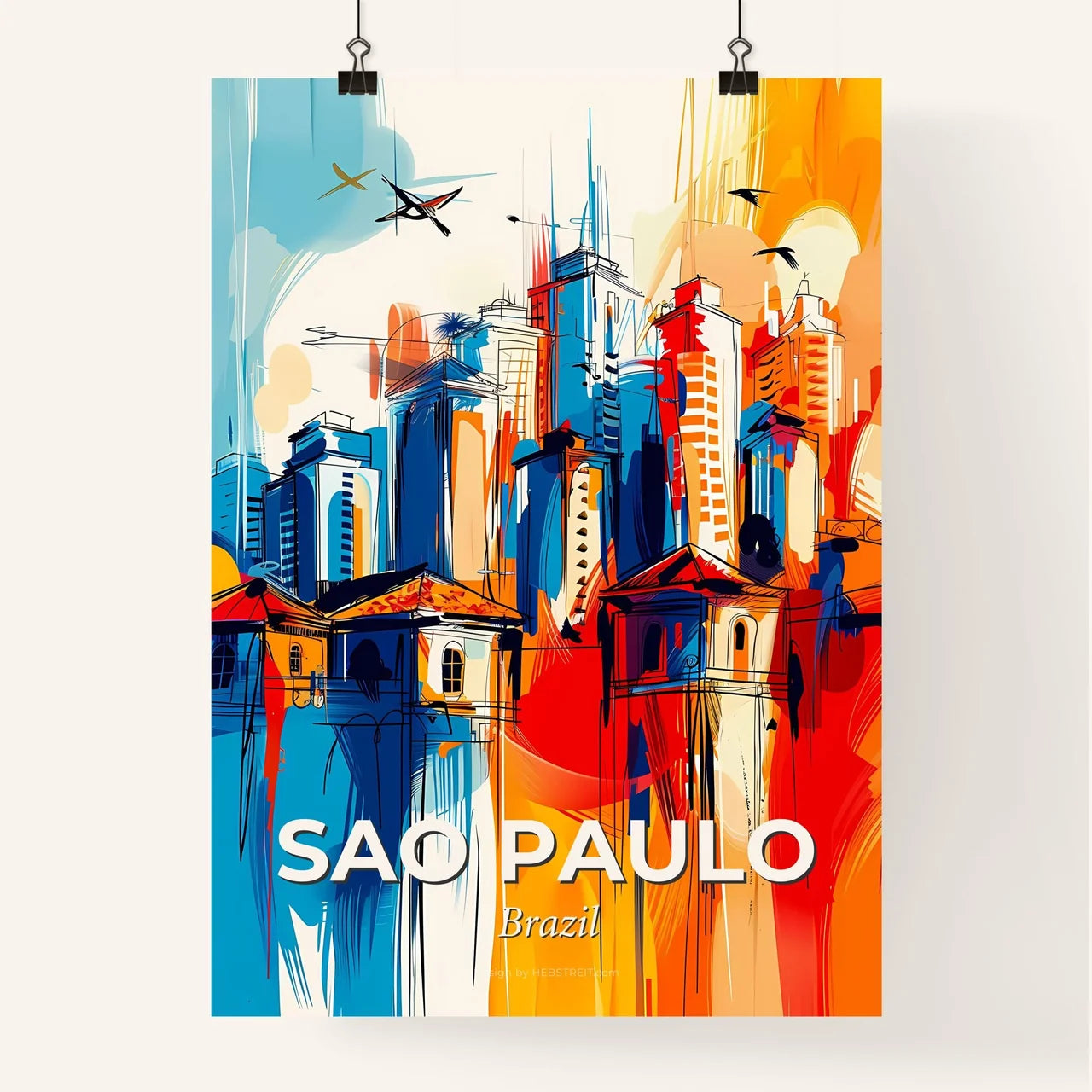 Vibrant Sao Paulo, Brazil Poster