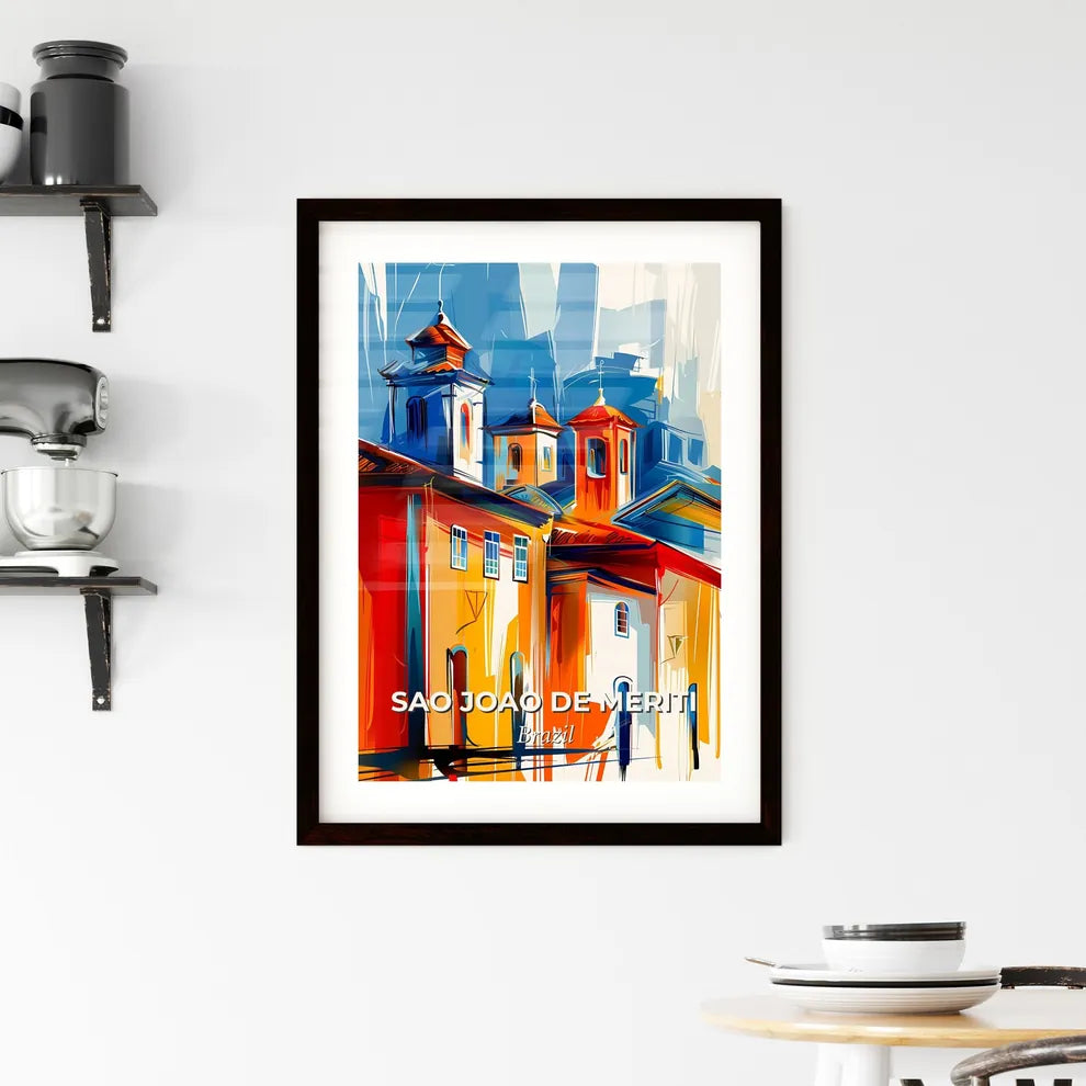 Vibrant Sao Joao De Meriti, Brazil Framed Print