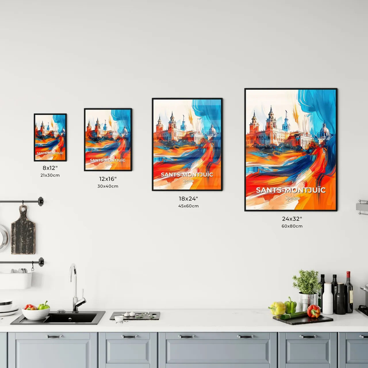 Vibrant Sant Kitchen Art