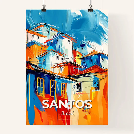 Vibrant Santos, Brazil Poster