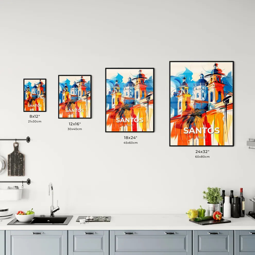 Vibrant Santos, Brazil Kitchen Art