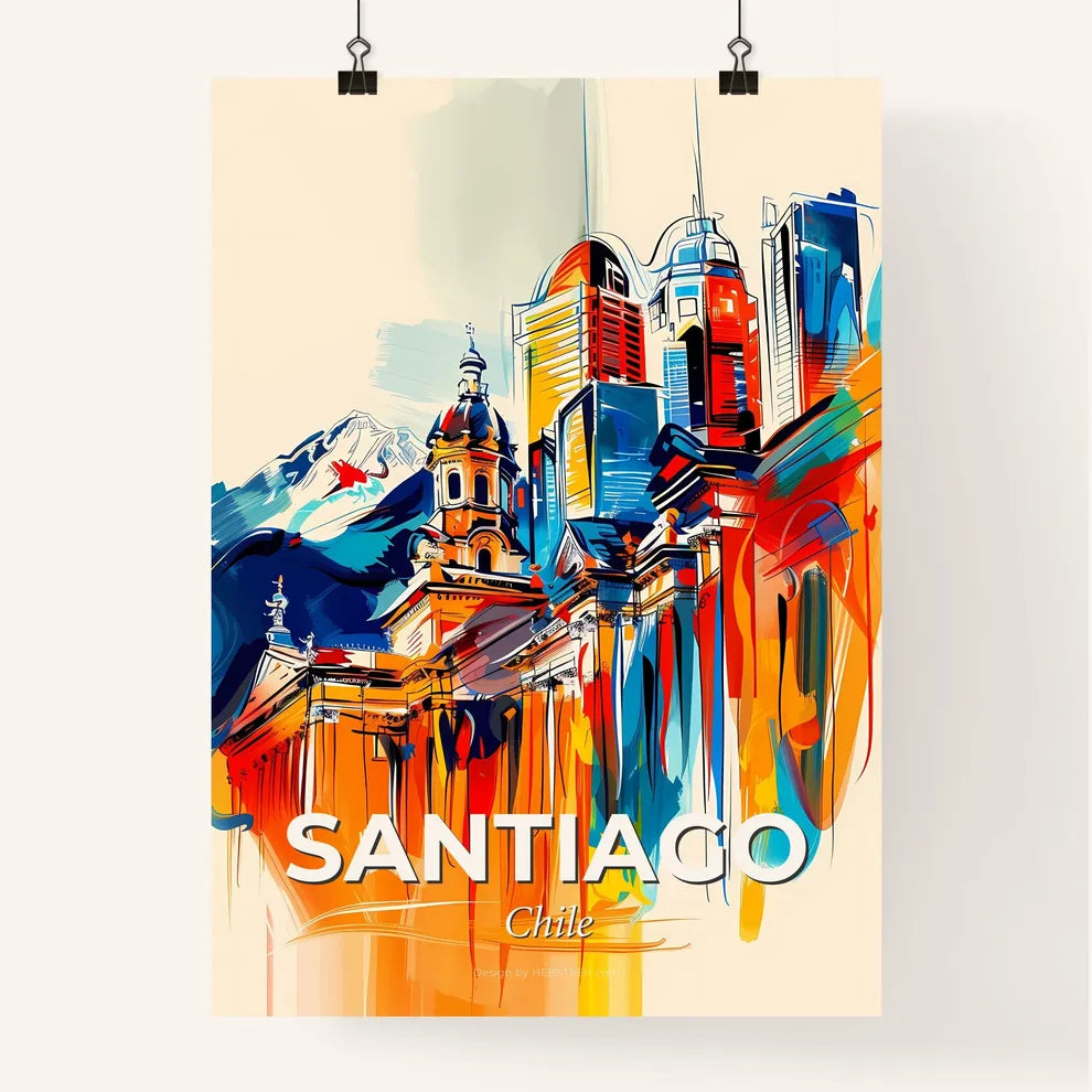 Vibrant Santiago, Chile Poster