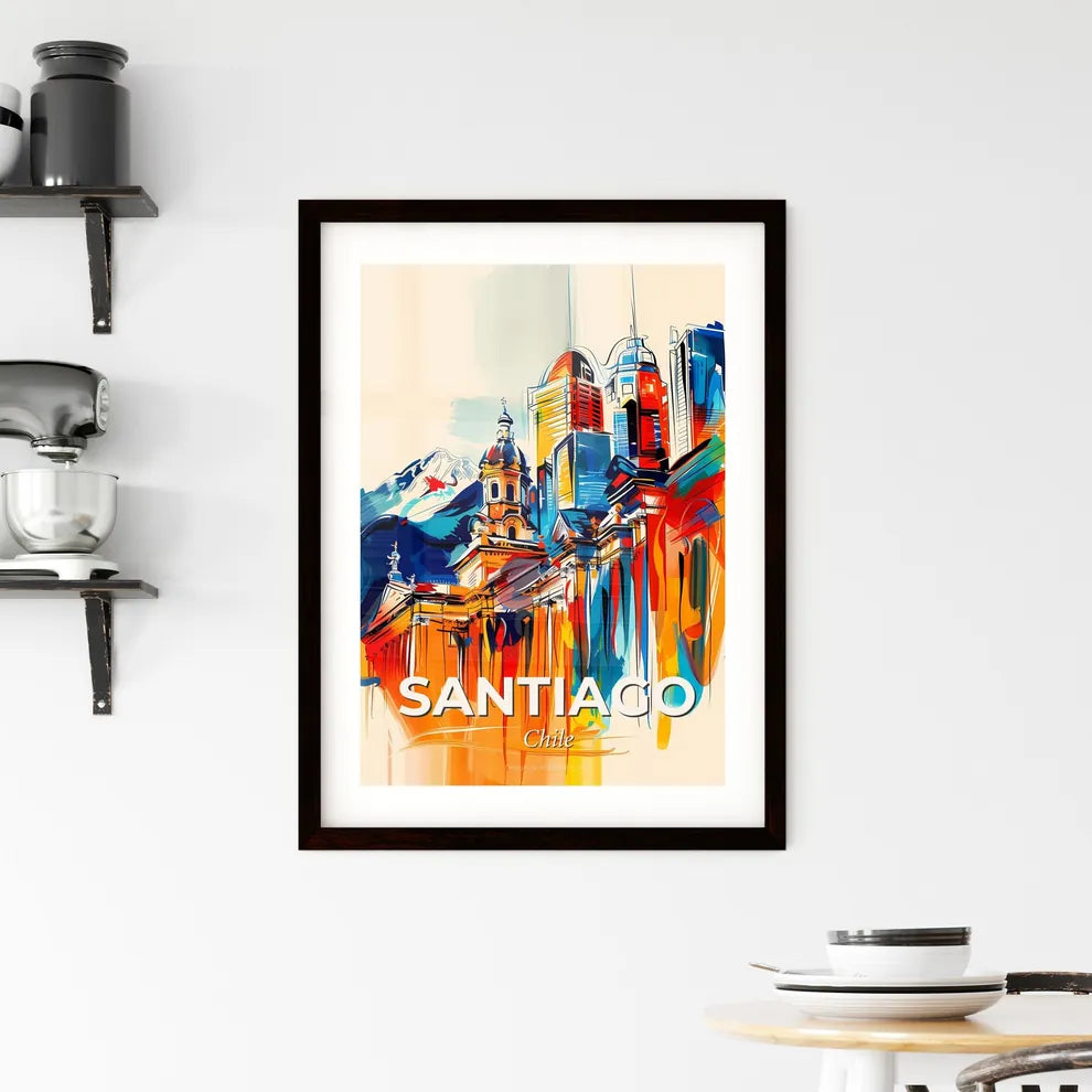 Vibrant Santiago, Chile Framed Print
