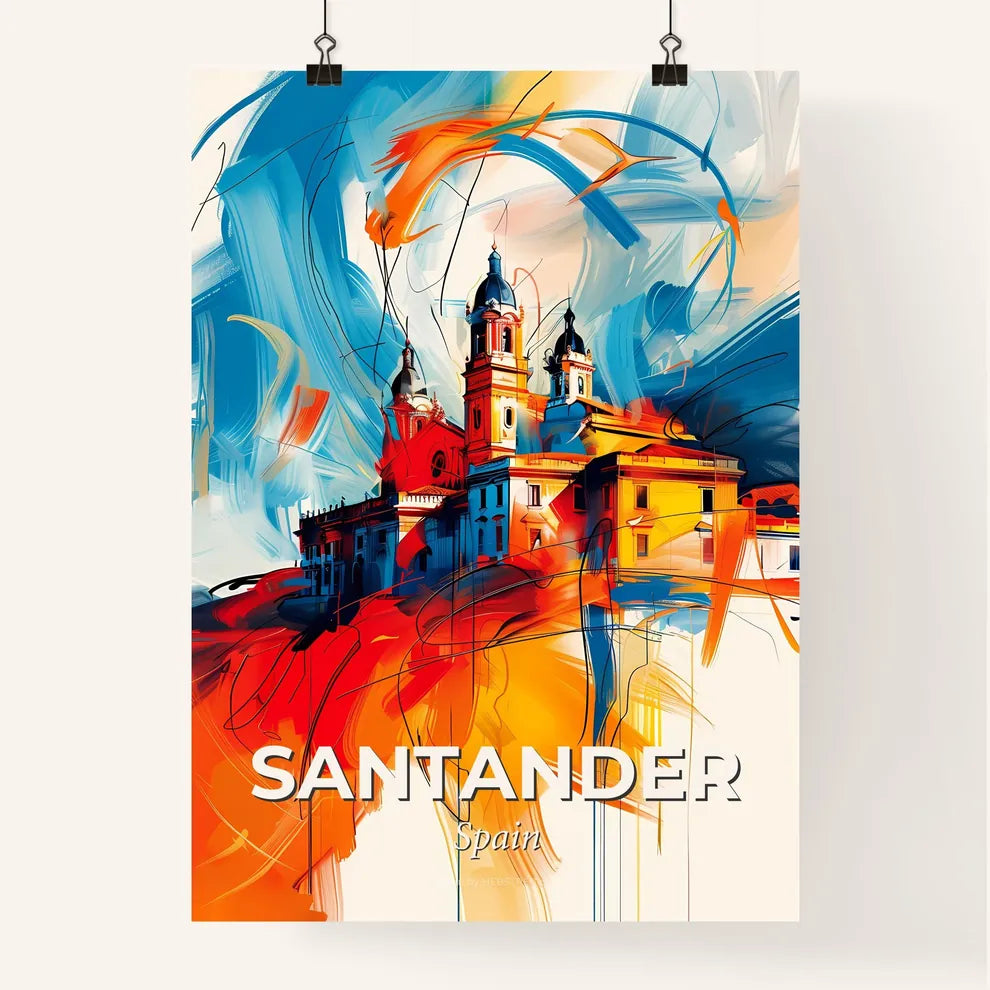 Vibrant Santander, Spain Poster