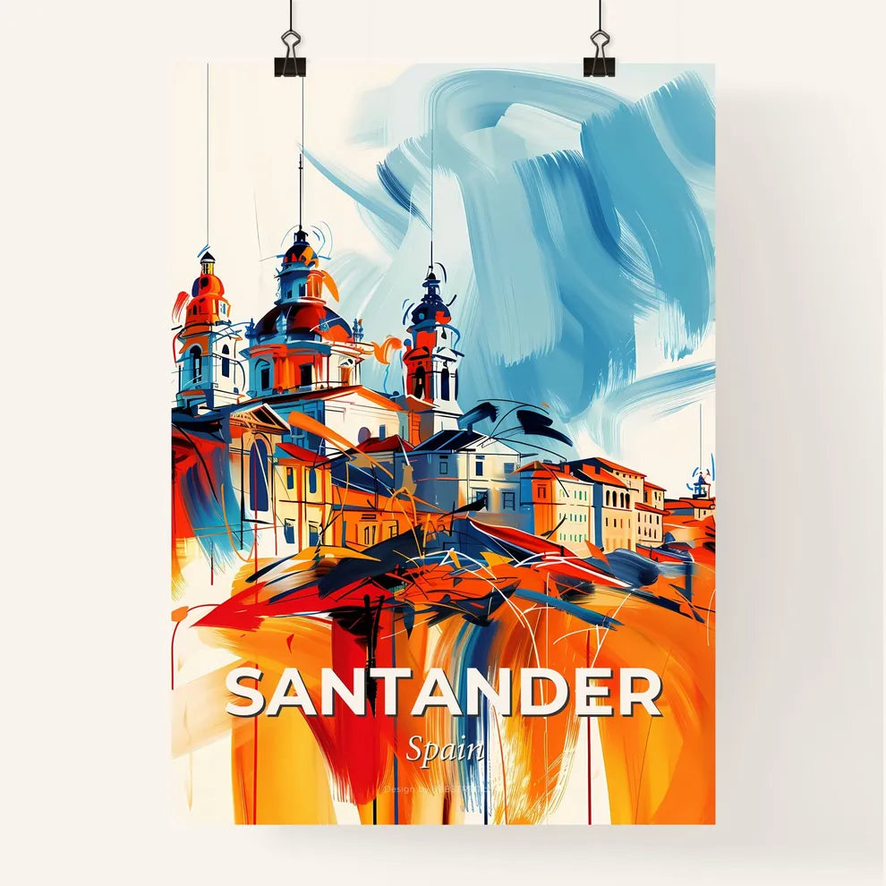 Vibrant Santander, Spain Poster